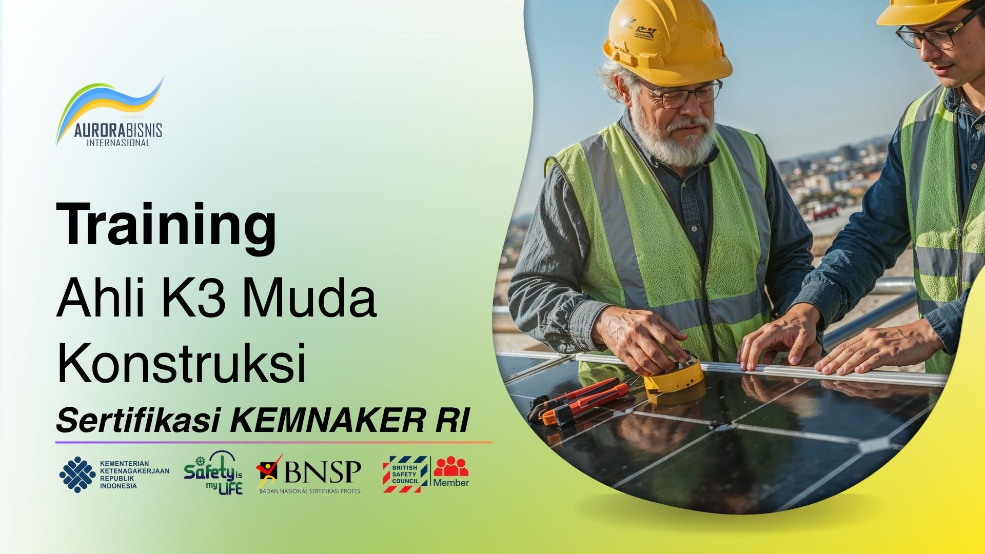 Training Ahli K3 Muda Konstruksi Sertifikasi KEMNAKER RI