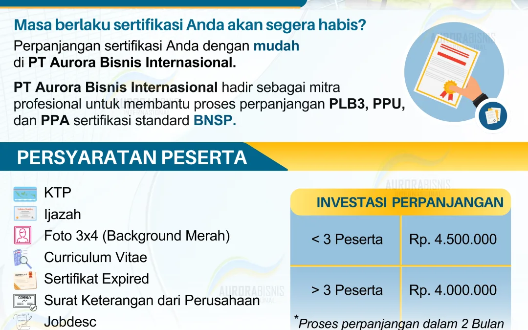 Perpanjangan Sertifikasi BNSP | Resmi, Cepat, dan Terpercaya
