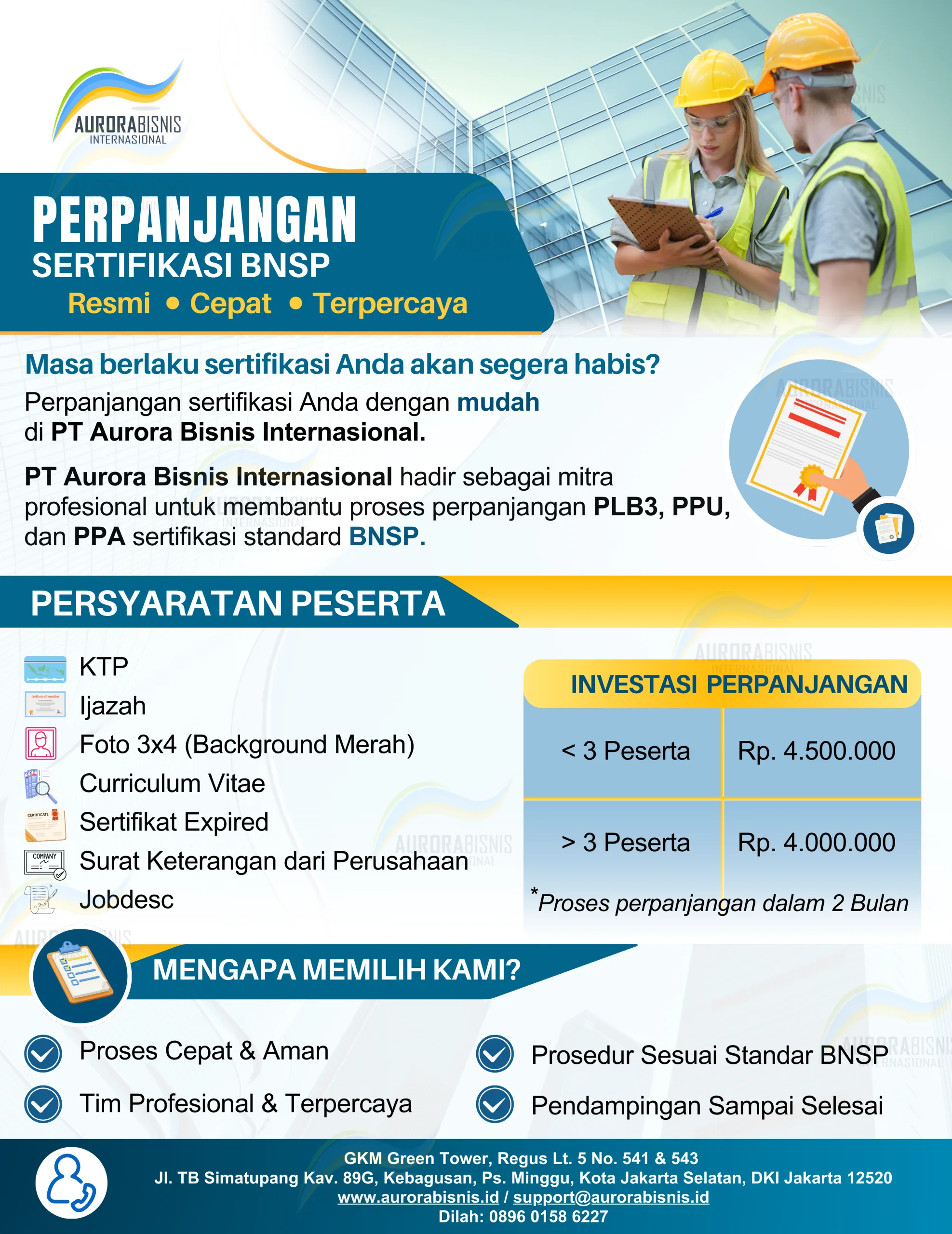 Perpanjangan Sertifikasi BNSP