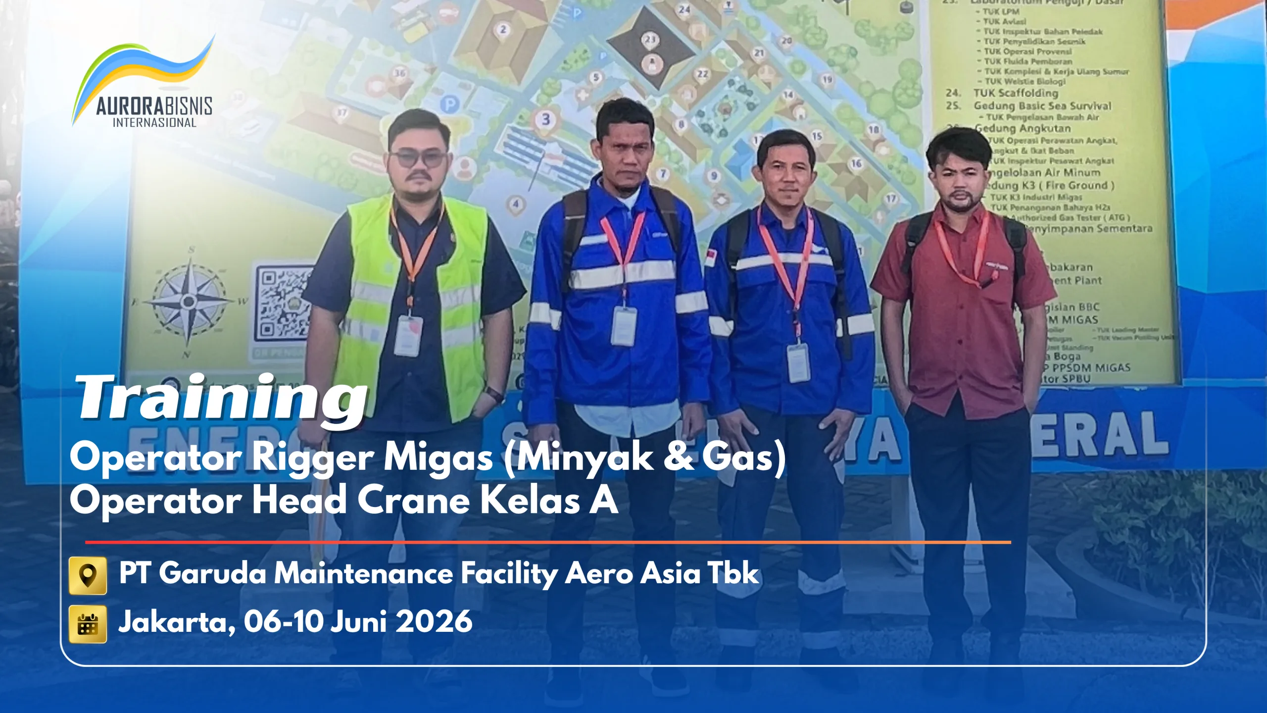 Training Operator Rigger Migas (Minyak & Gas) dan Training Operator Head Crane Kelas A PT Garuda Maintenance Facility Aero Asia Tbk