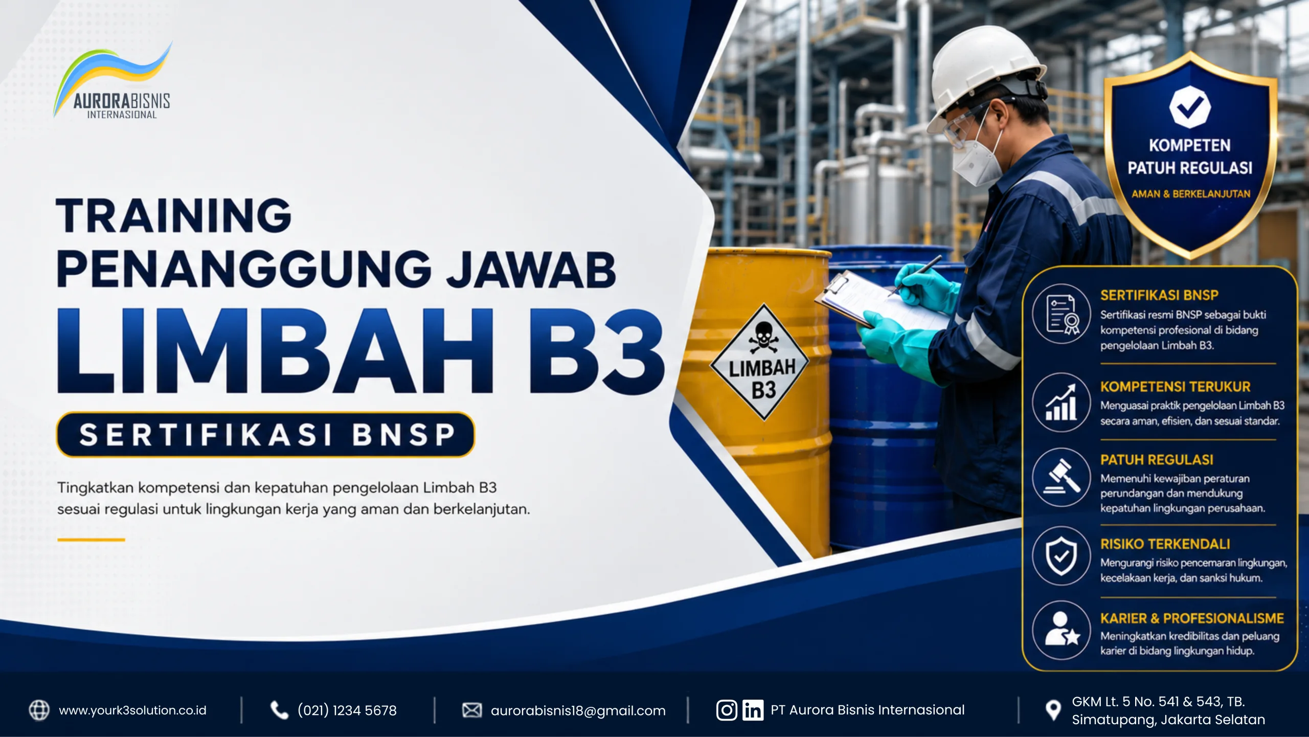 Training Penanggung jawab Limbah B3 Sertifikasi BNSP Training Penanggung jawab Limbah B3 Sertifikasi BNSP