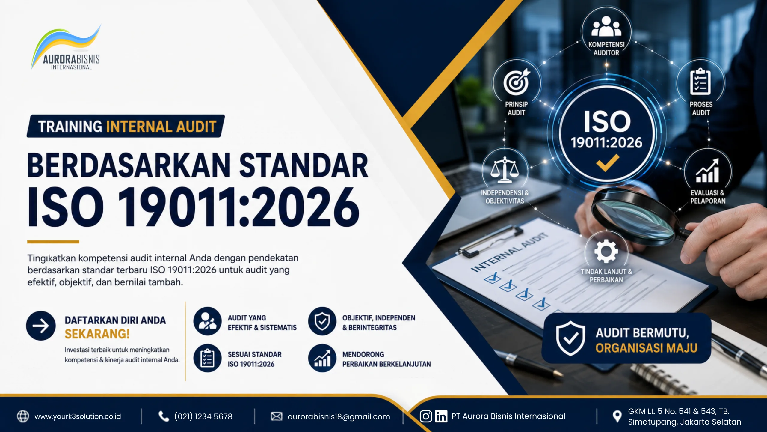 Training Internal Audit Berdasarkan Standar ISO 19011:2026 Training Internal Audit Berdasarkan Standar ISO 19011:2026