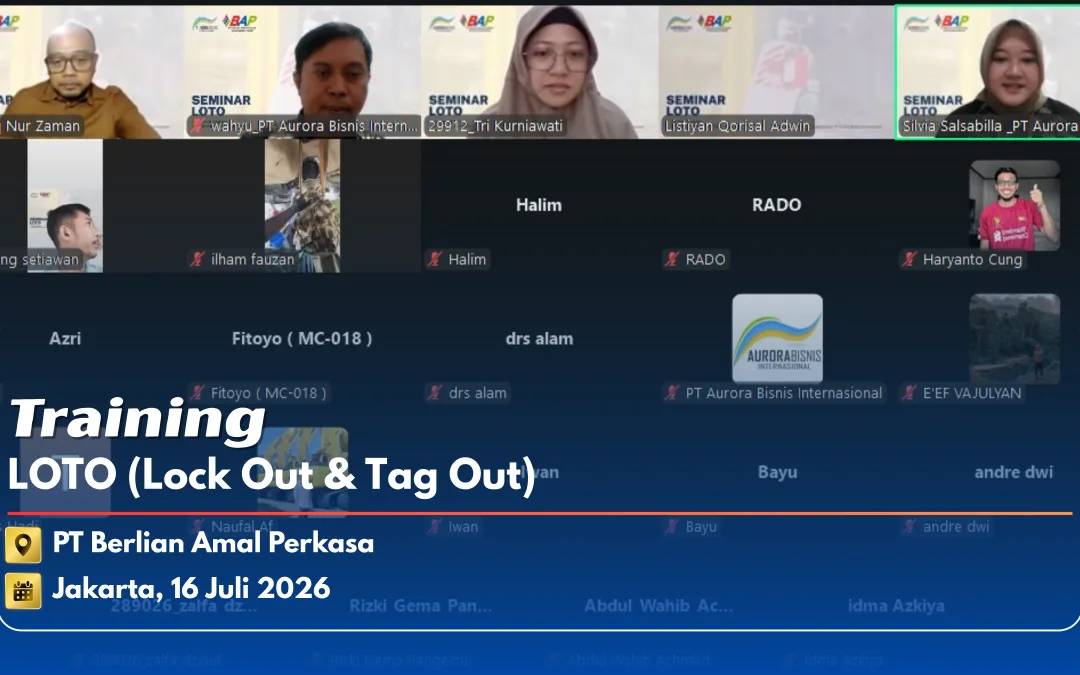 Training LOTO (Lock Out Tag Out) pada PT Berlian Amal Perkasa