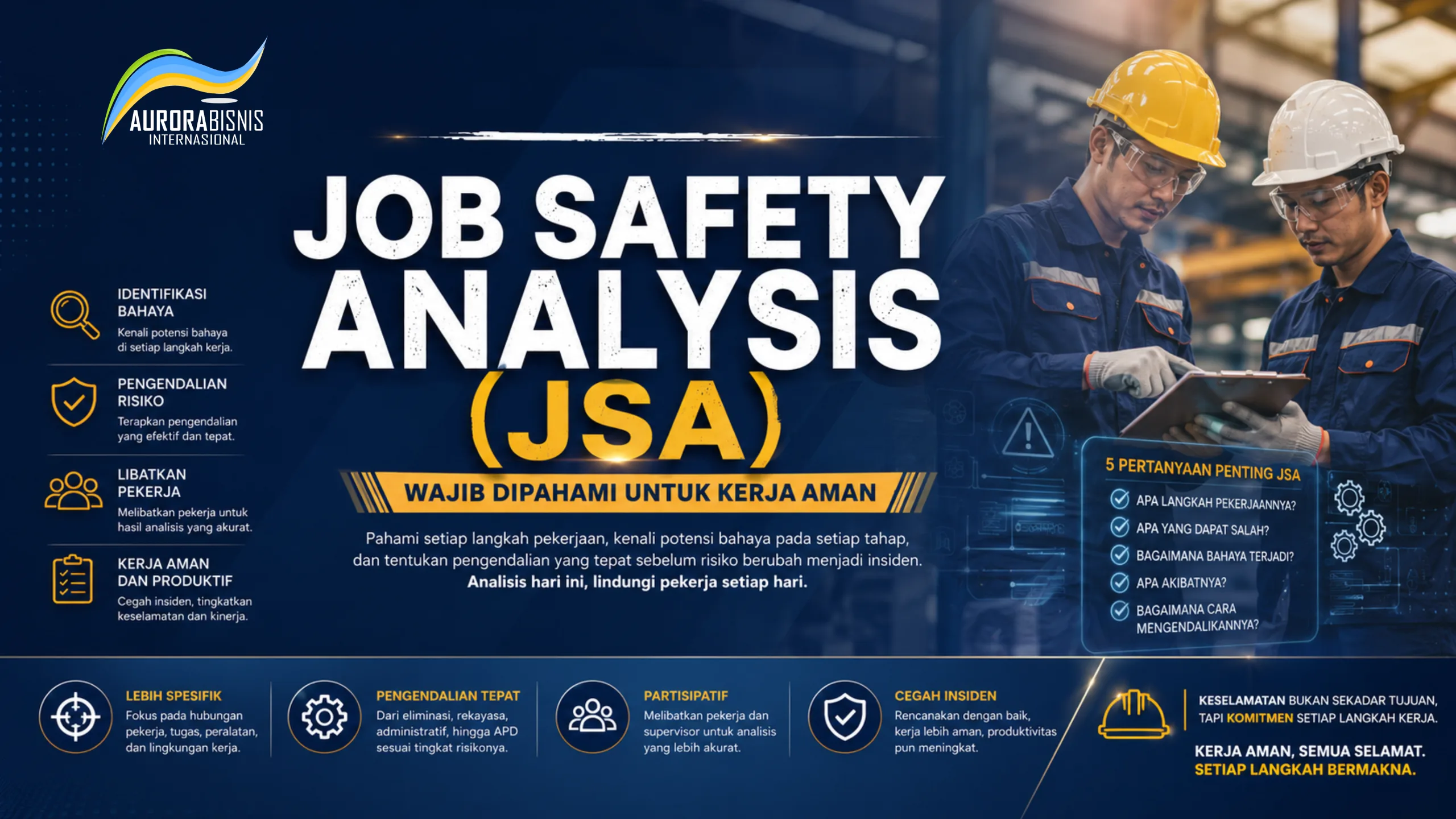 Job Safety Analsis (JSA): Wajib Dipahami untuk Kerja Aman
